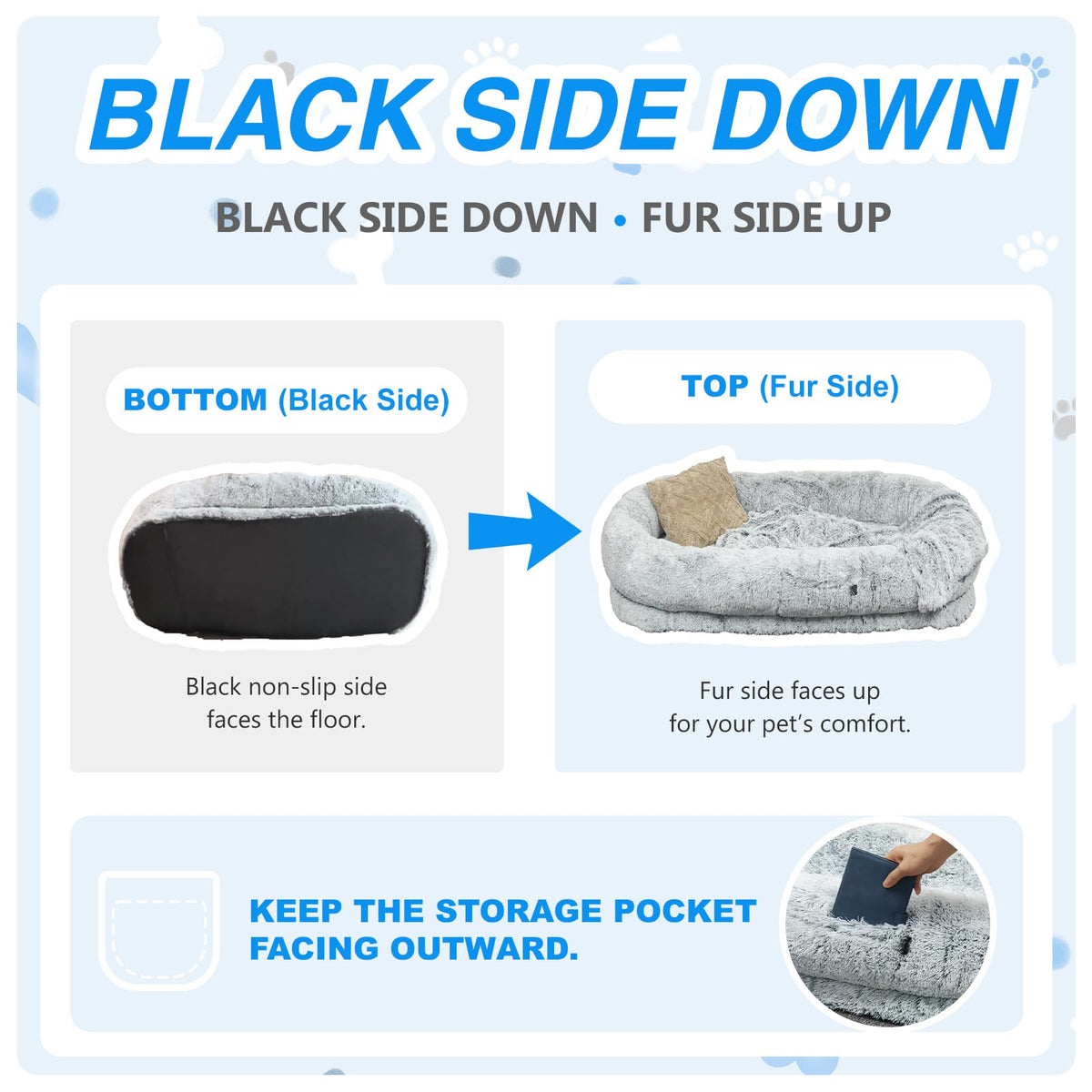 Grey Human Dog Bed C101078