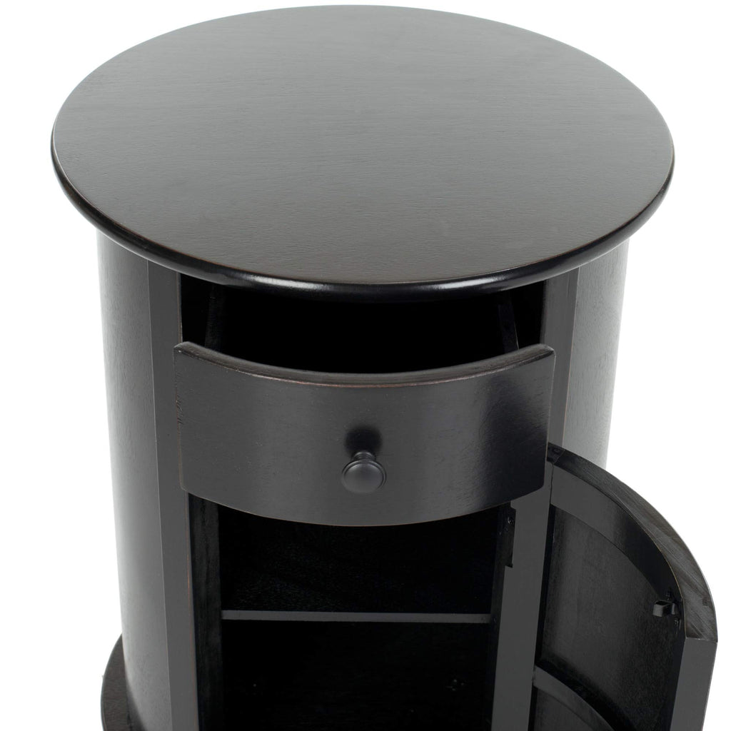 26" Dark Cherry Swivel Storage Accent Table C7533