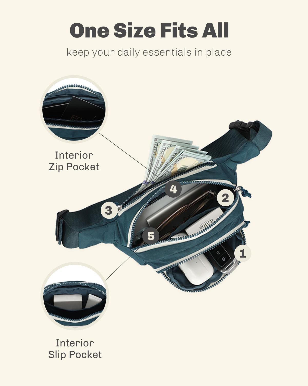 Rolling Backpack with Wheels 43L with Waist Pack Y3858