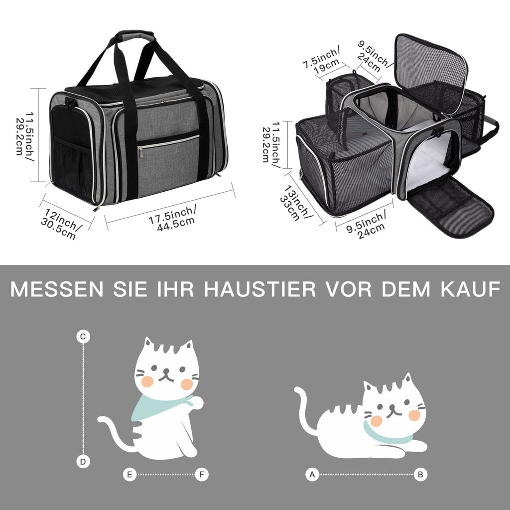 Airline Approved Soft Side Pet Carrier with Fleece Pad G800