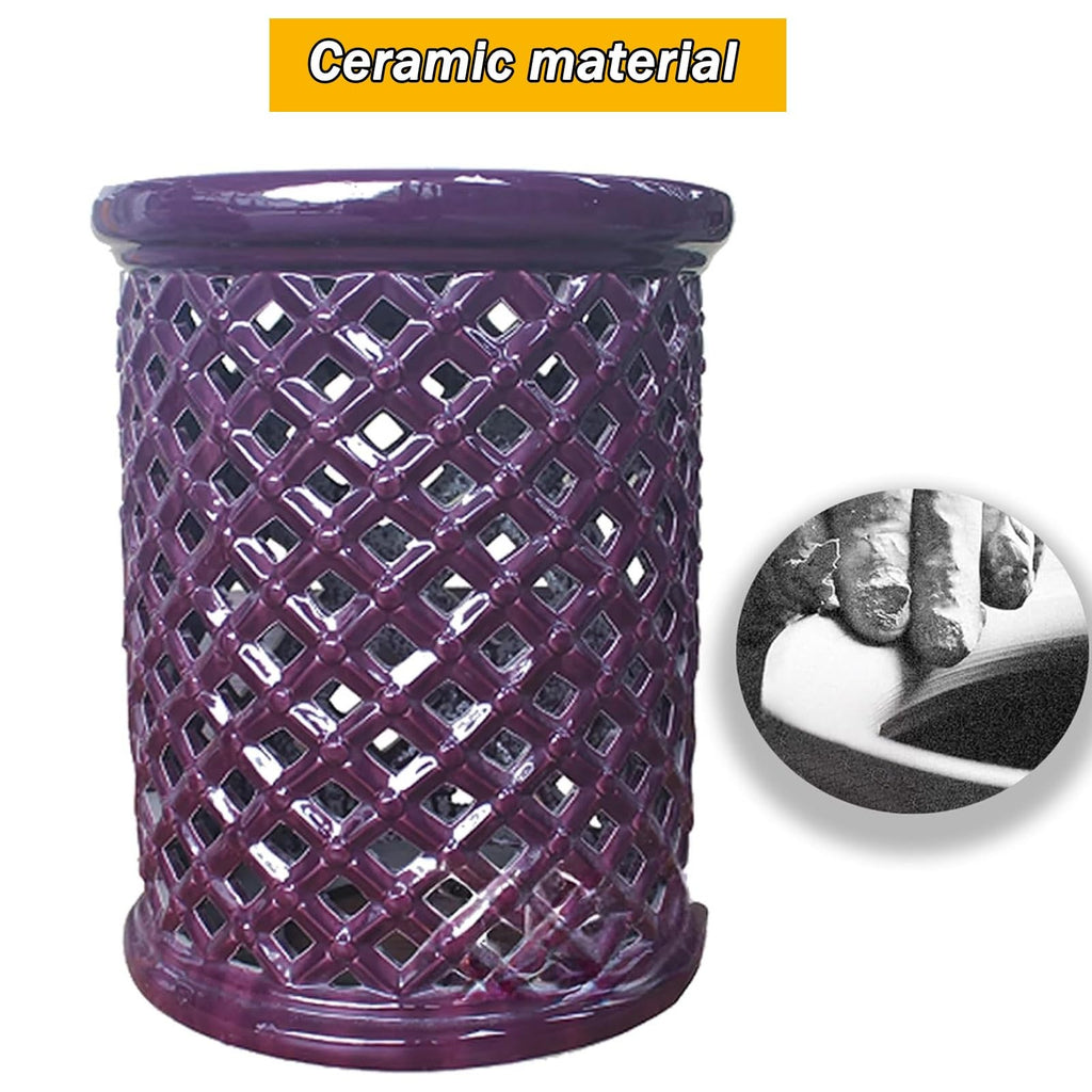 Ceramic Teal Decorative Garden Stool A709675