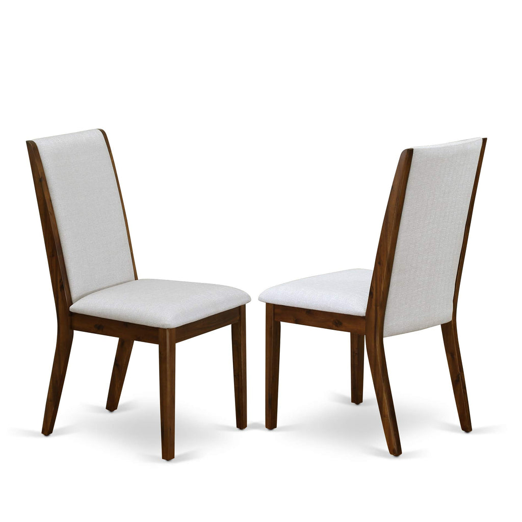 9 Piece Walnut Dining Room Set with 8 Grey Linen Chairs G7511