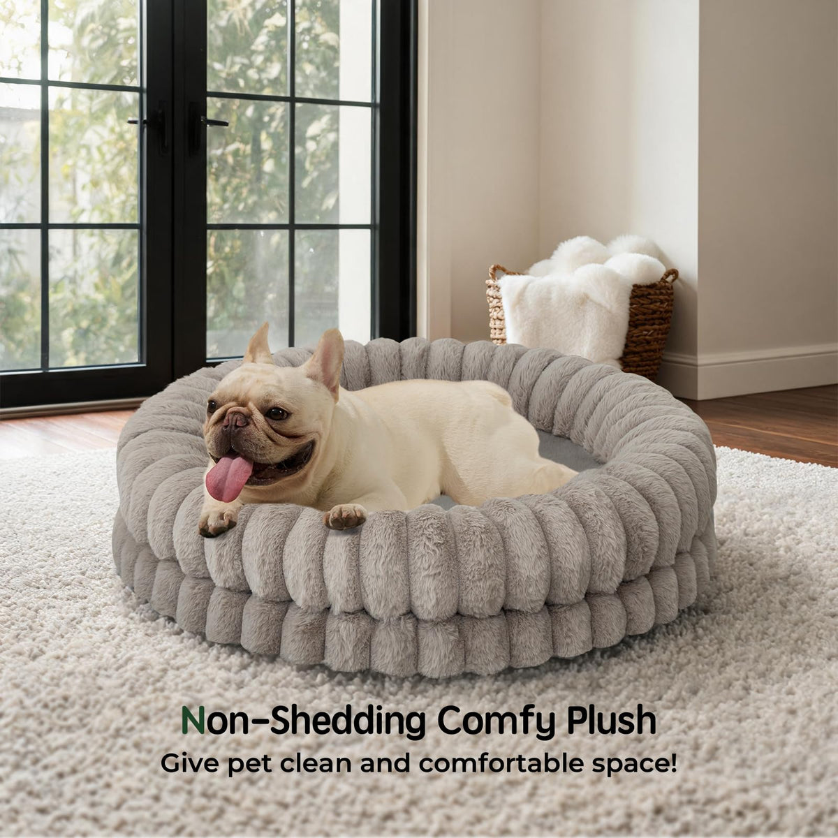 30 Inches Round Washable Dog Bed D1374