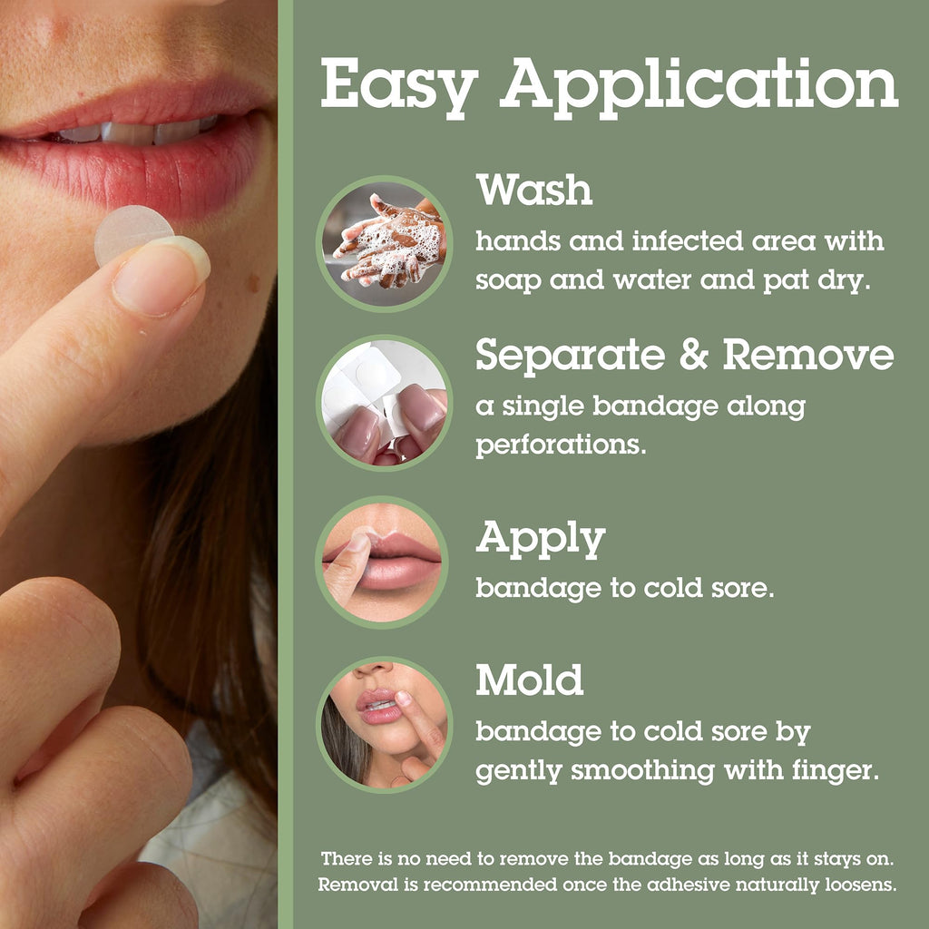 Cold Sore Healing Patches, 12 Bandages M327