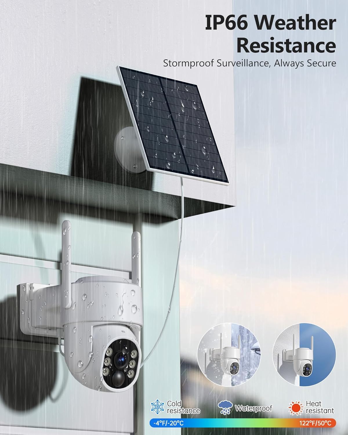 2K Solar Wireless Security Camera System 4 Packs G87100