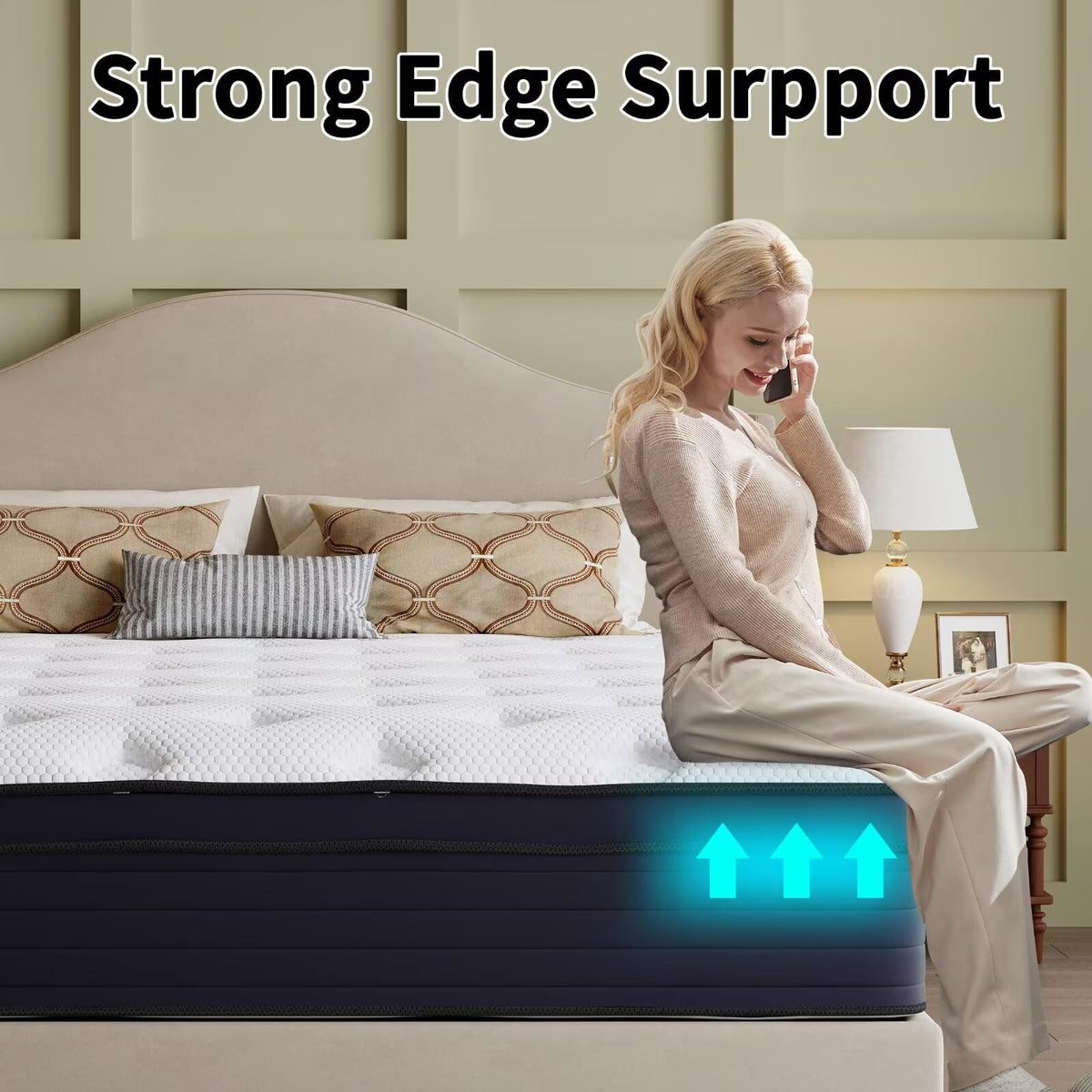 14 Inch Hybrid Green Tea Cooling Gel Memory Foam Mattress W25046