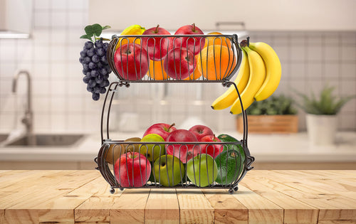 2-Tier Countertop Fruit Basket Holder I537499