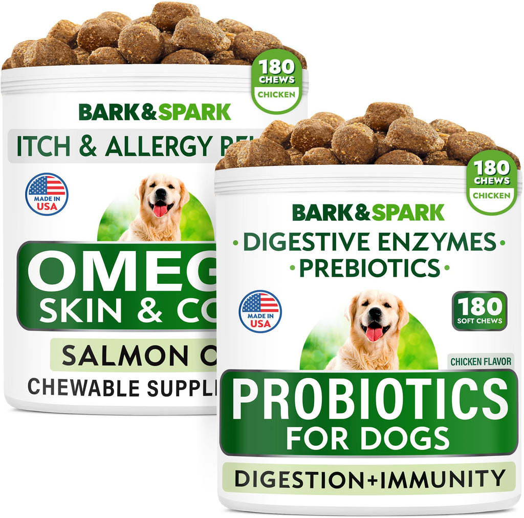 Dog Probiotics Chews + Omega 3 Bundle Q49776
