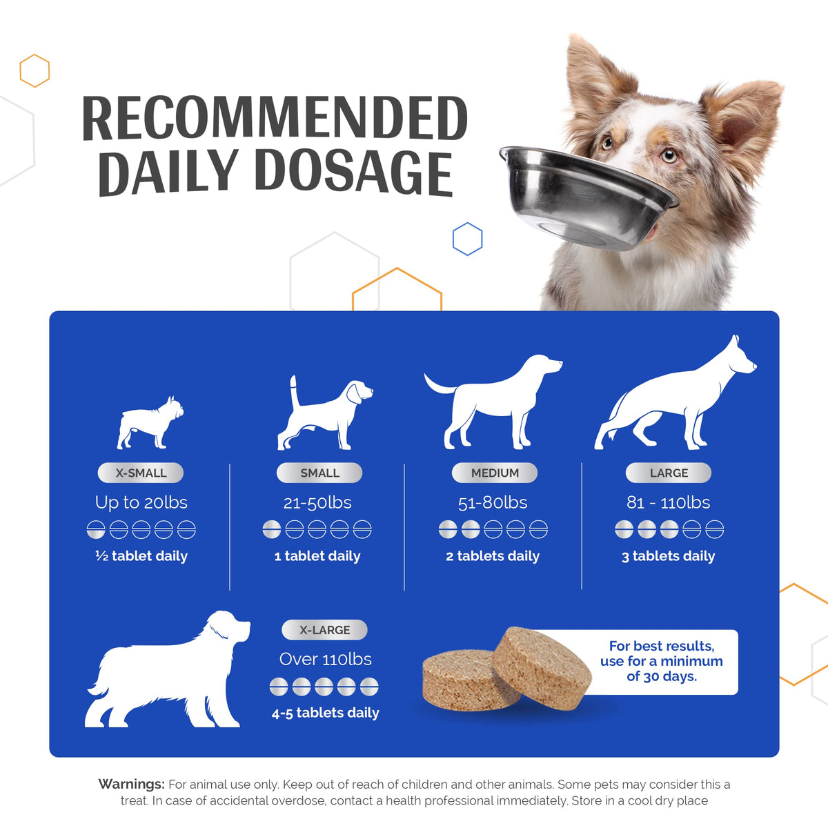 60 Chewable Tablets Joint Nutrition for Dogs H801389