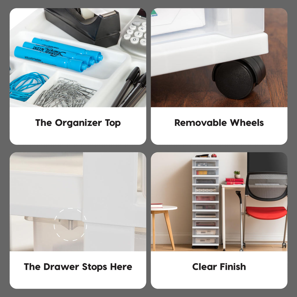 10 Drawer Rolling Storage Cart B698516