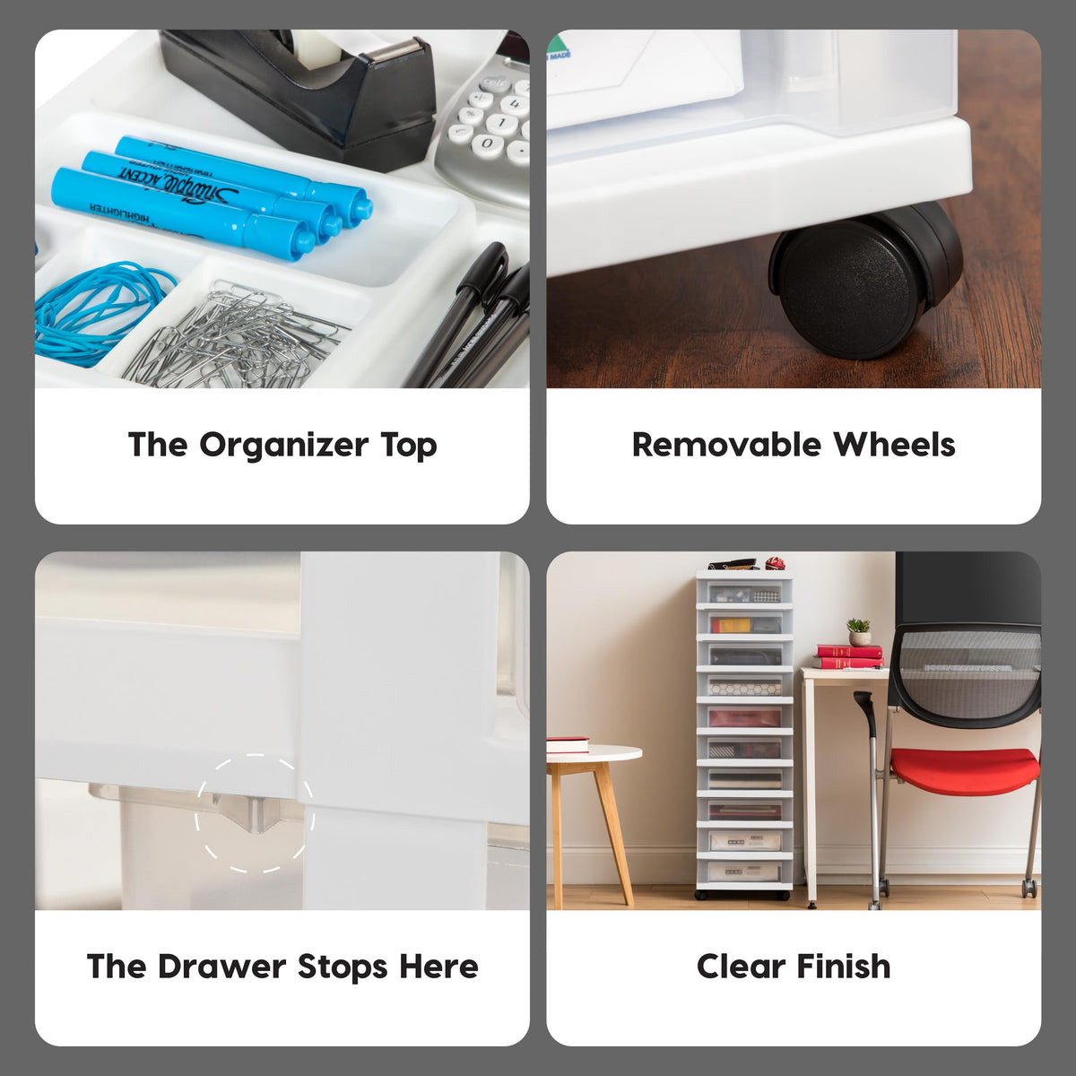 10 Drawer Rolling Storage Cart B698516
