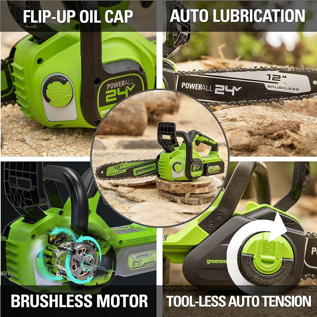 24V 12 in Cordless Electric Chainsaw O9536