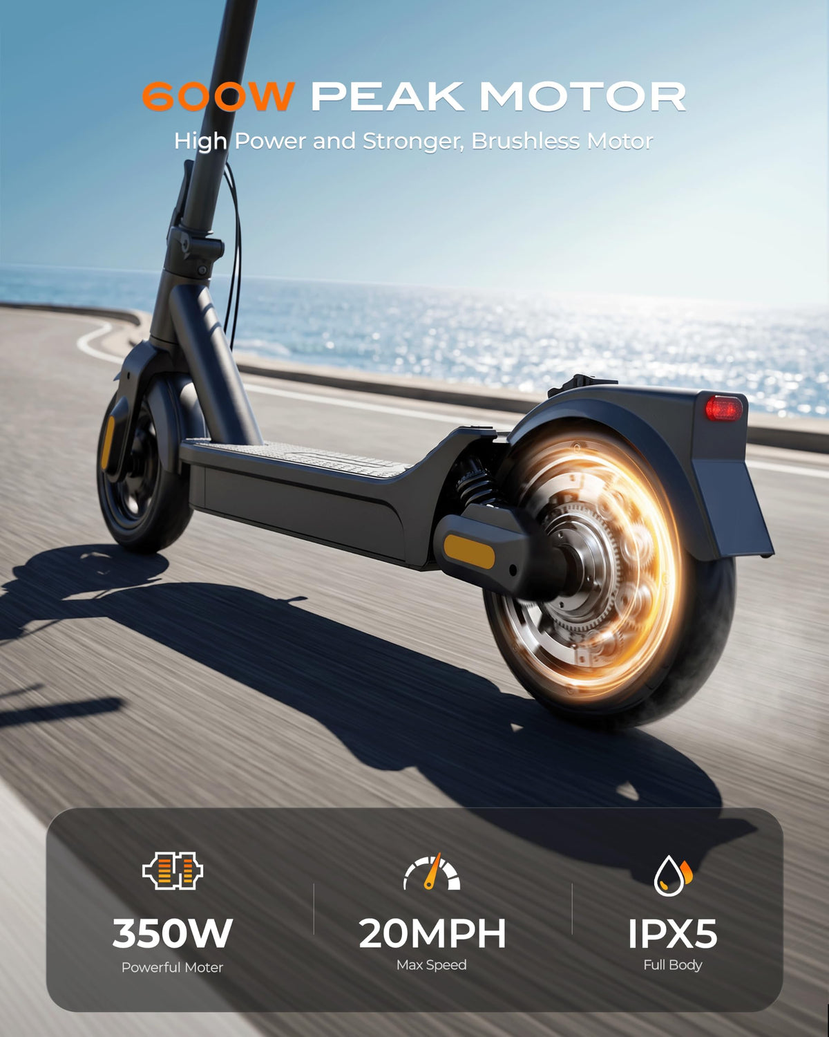 Electric Scooter for Adults 600W-1000W 20MPH Foldable F98024