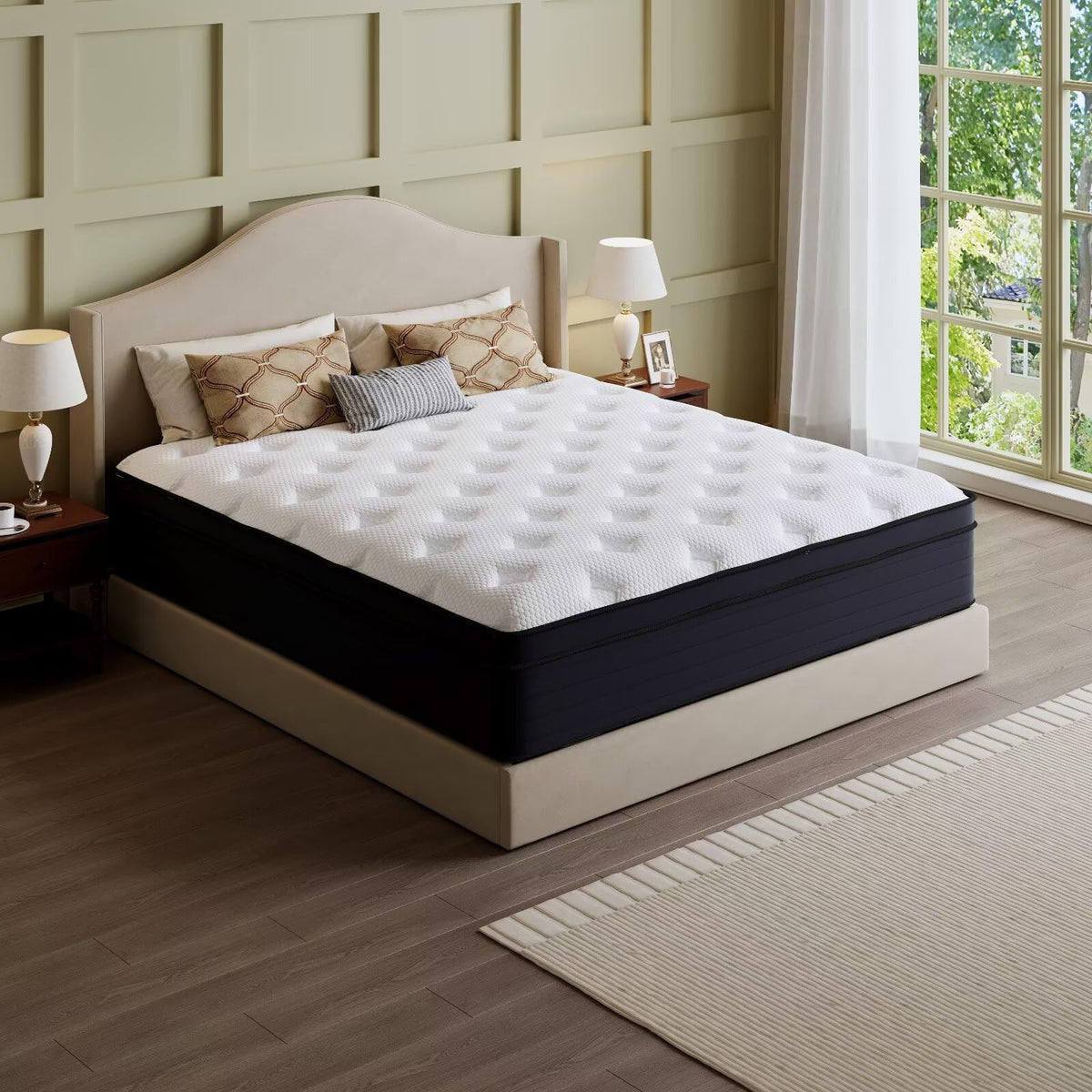 14 Inch Hybrid Green Tea Cooling Gel Memory Foam Mattress W25046