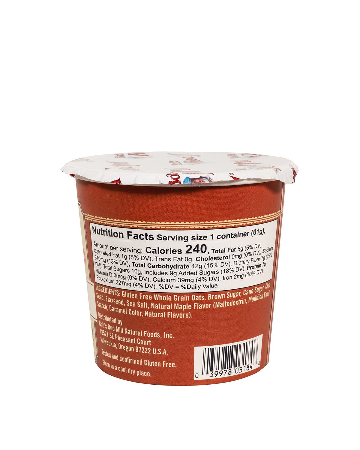 Maple & Brown Sugar Oatmeal Cup, 2.15 Ounce (Pack of 12) G65022