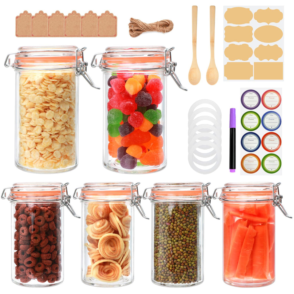 16 oz Glass Jars with Airtight Lid D5433