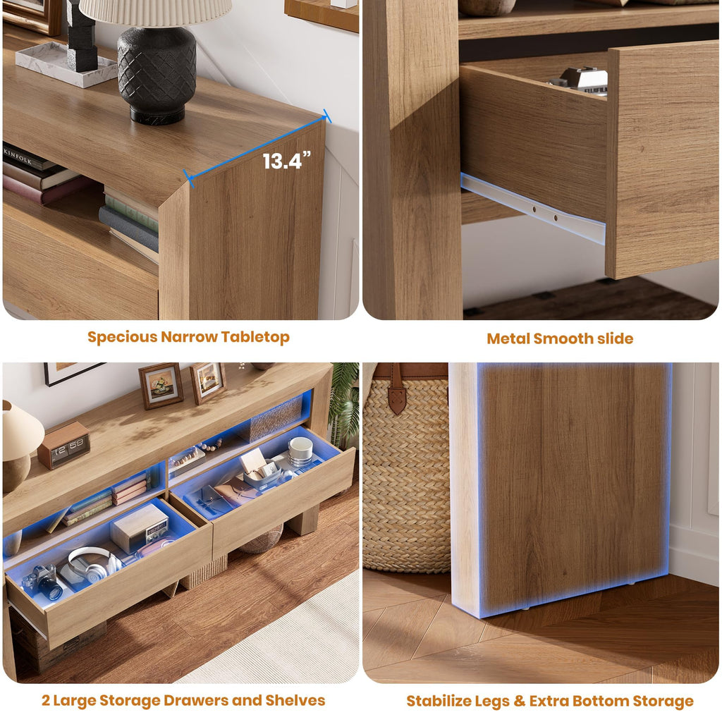 63" Console Table with 2 Drawers Q746