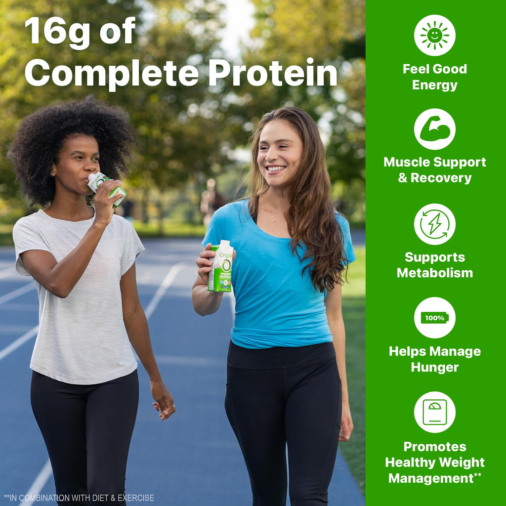 Organic Protein Shake, 16g Grass Fed Whey, 11 Fl Oz (12 Pack) Y477