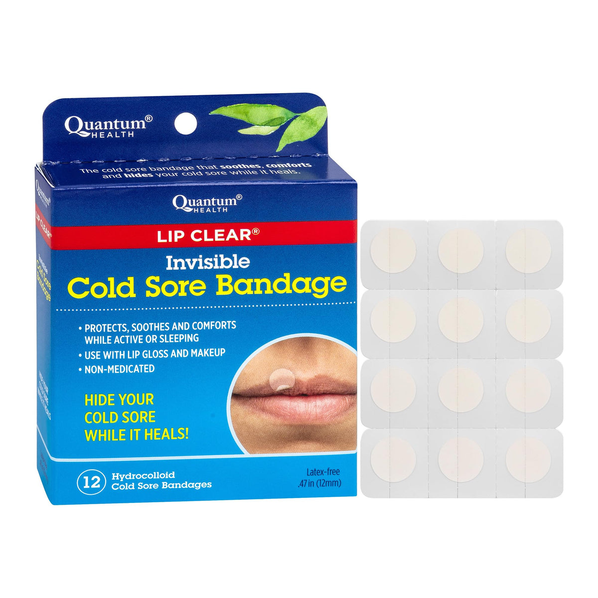Cold Sore Healing Patches, 12 Bandages M327