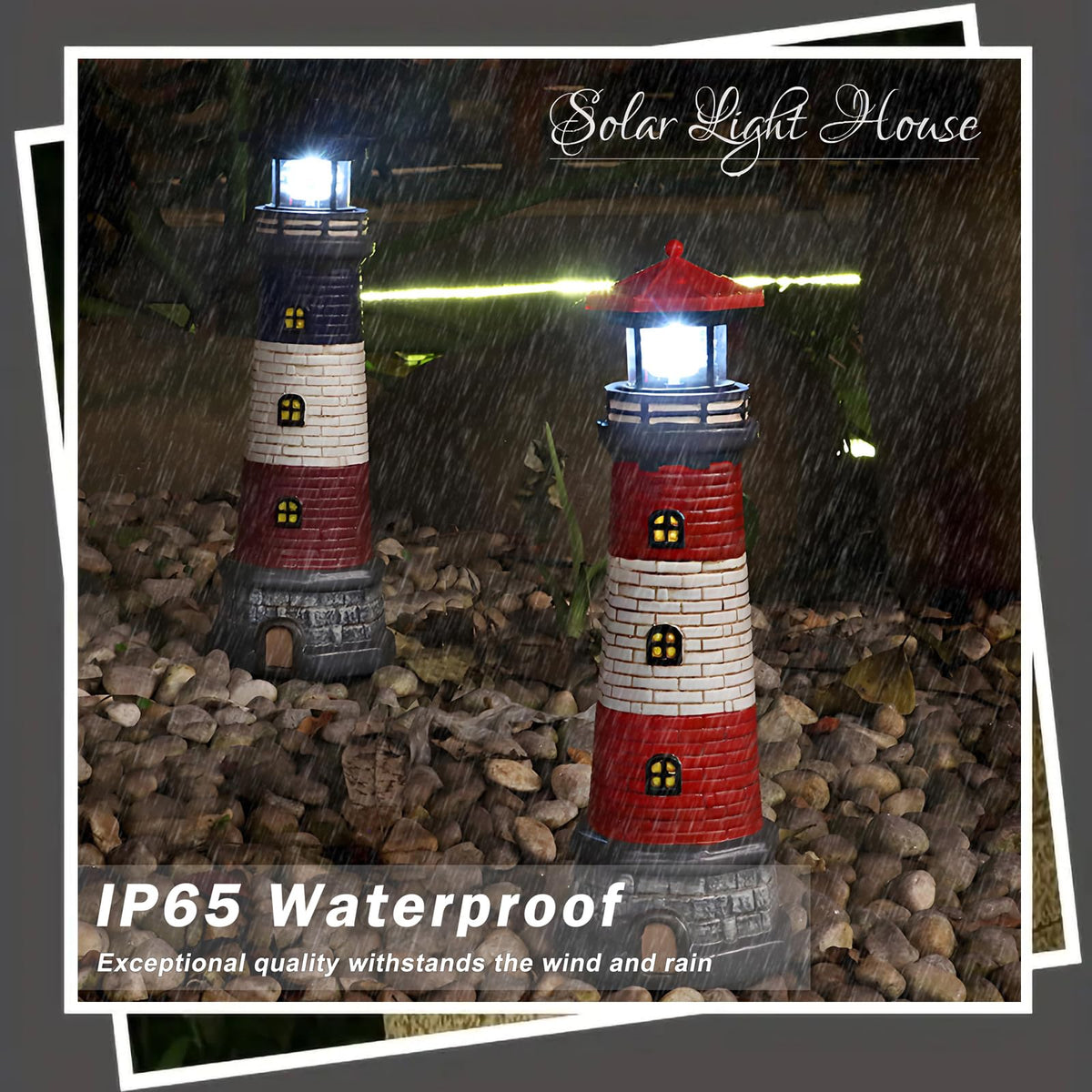 Solar Lighthouse Outdoor Garden Statue A2147