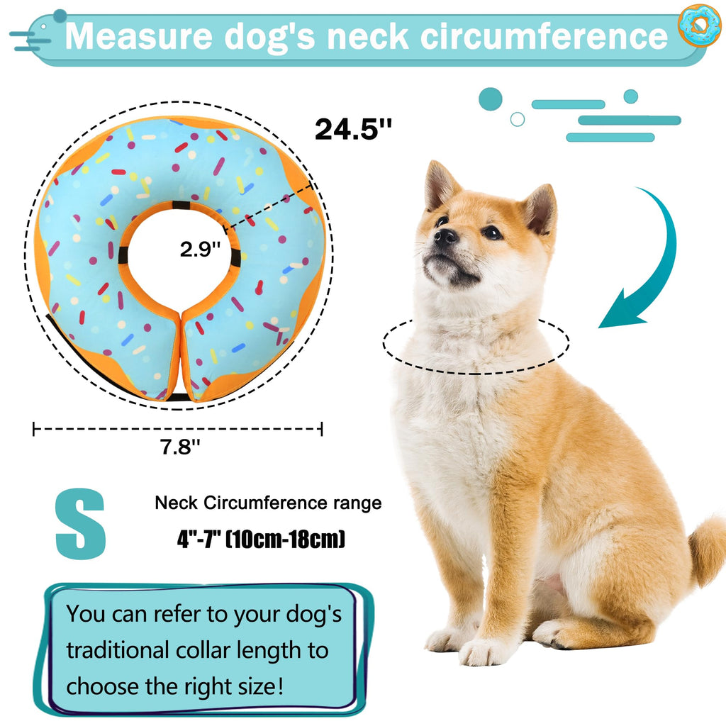 Inflatable Dog Cone Collar Alternative, Adjustable Soft Pet Neck Donut O321948
