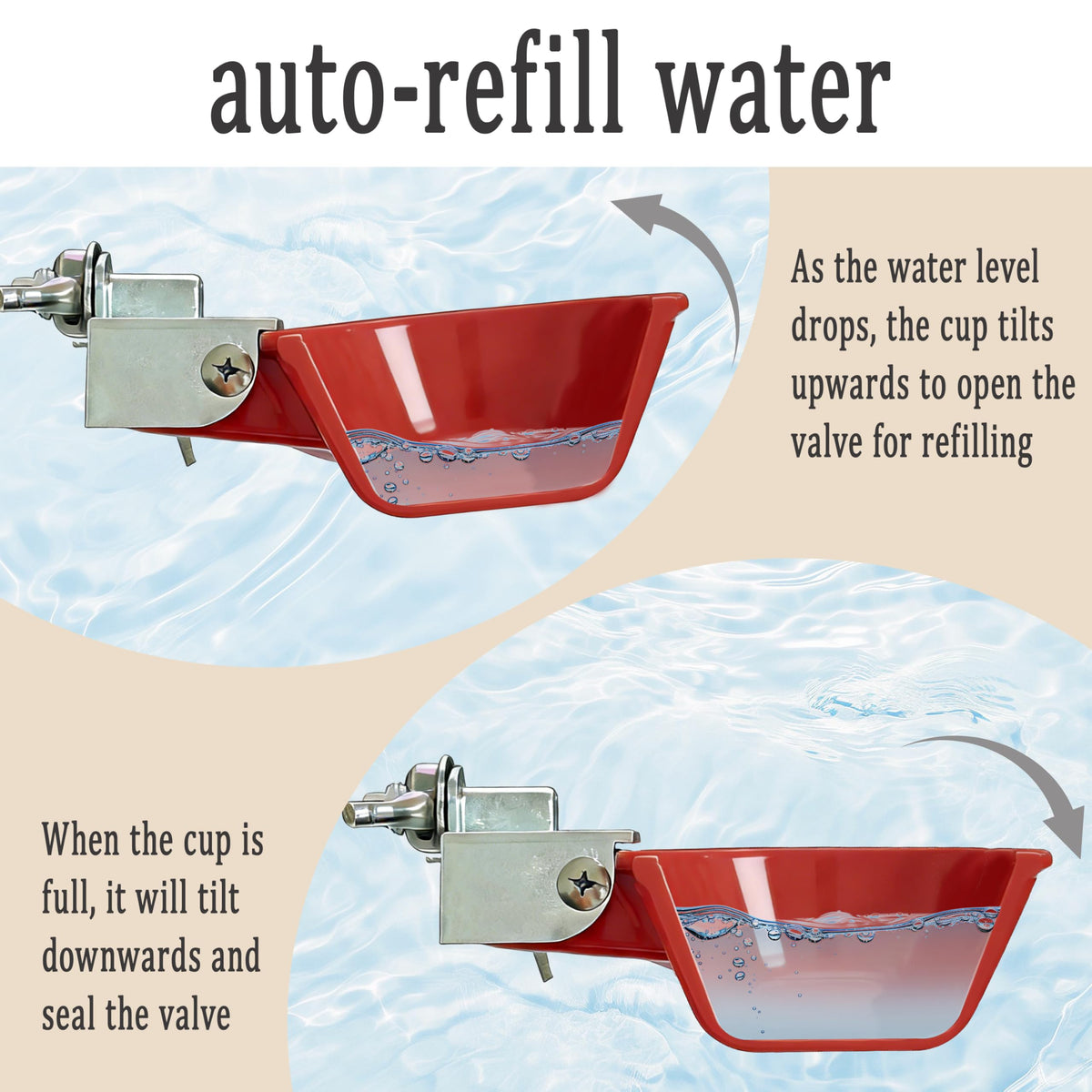 Aluminum Alloy Chicken Waterer Feeder T3603