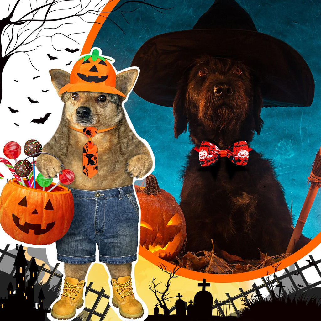 120 Pcs Halloween Dog Bow Ties X420