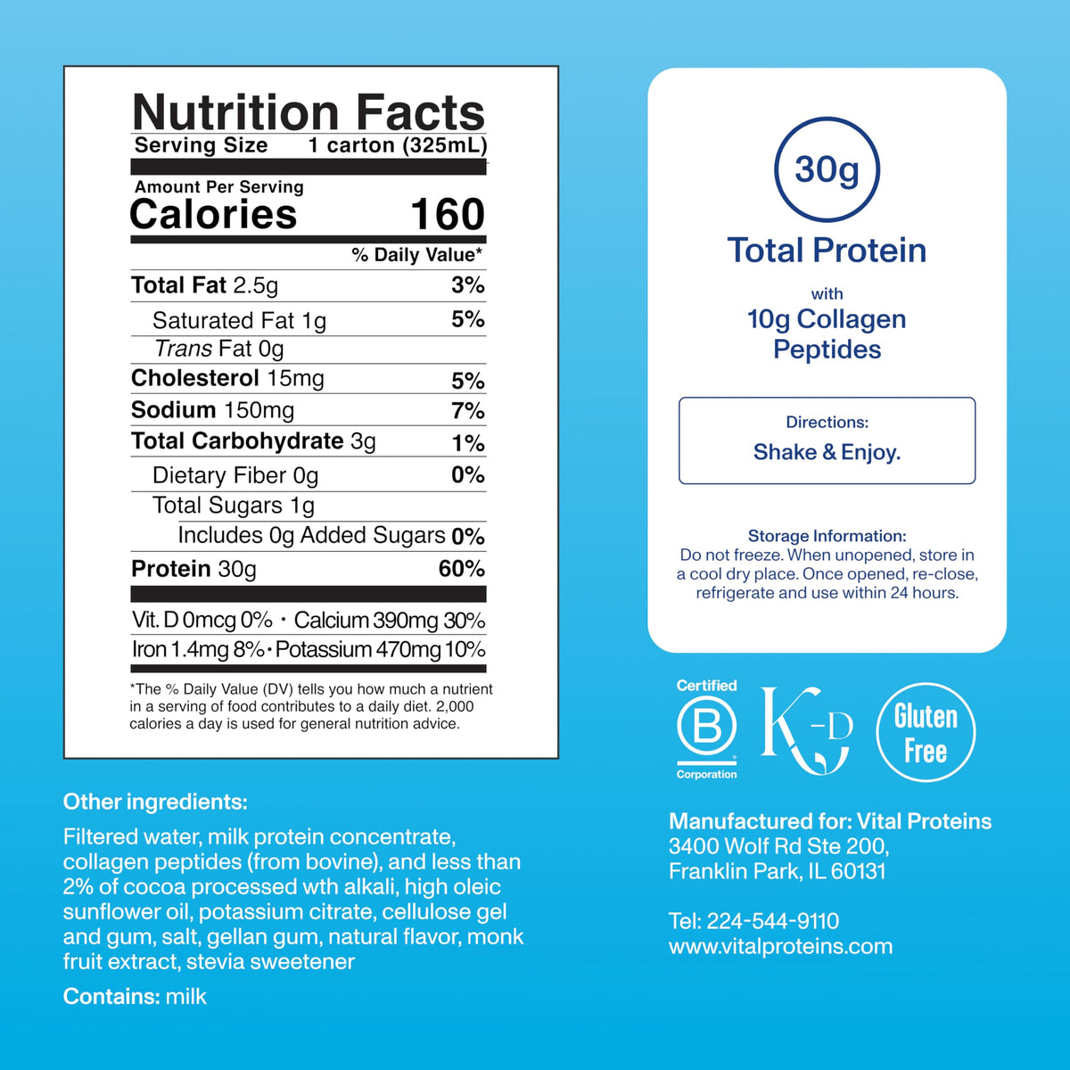 Chocolate Collagen & Protein Shake 12 Count A2936