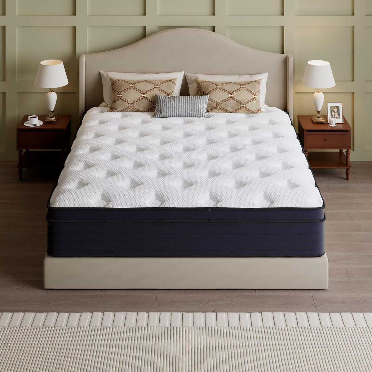 14 Inch Hybrid Green Tea Cooling Gel Memory Foam Mattress W25046