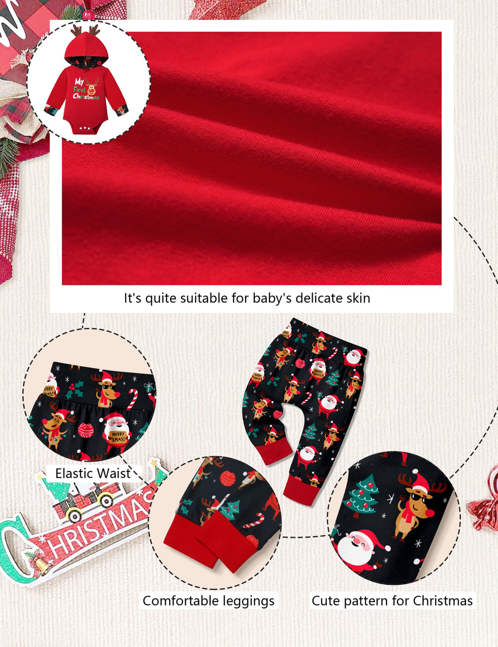 Newborn Baby Boy 2PCS Hoodies and Long Pants Outfits Set M405329