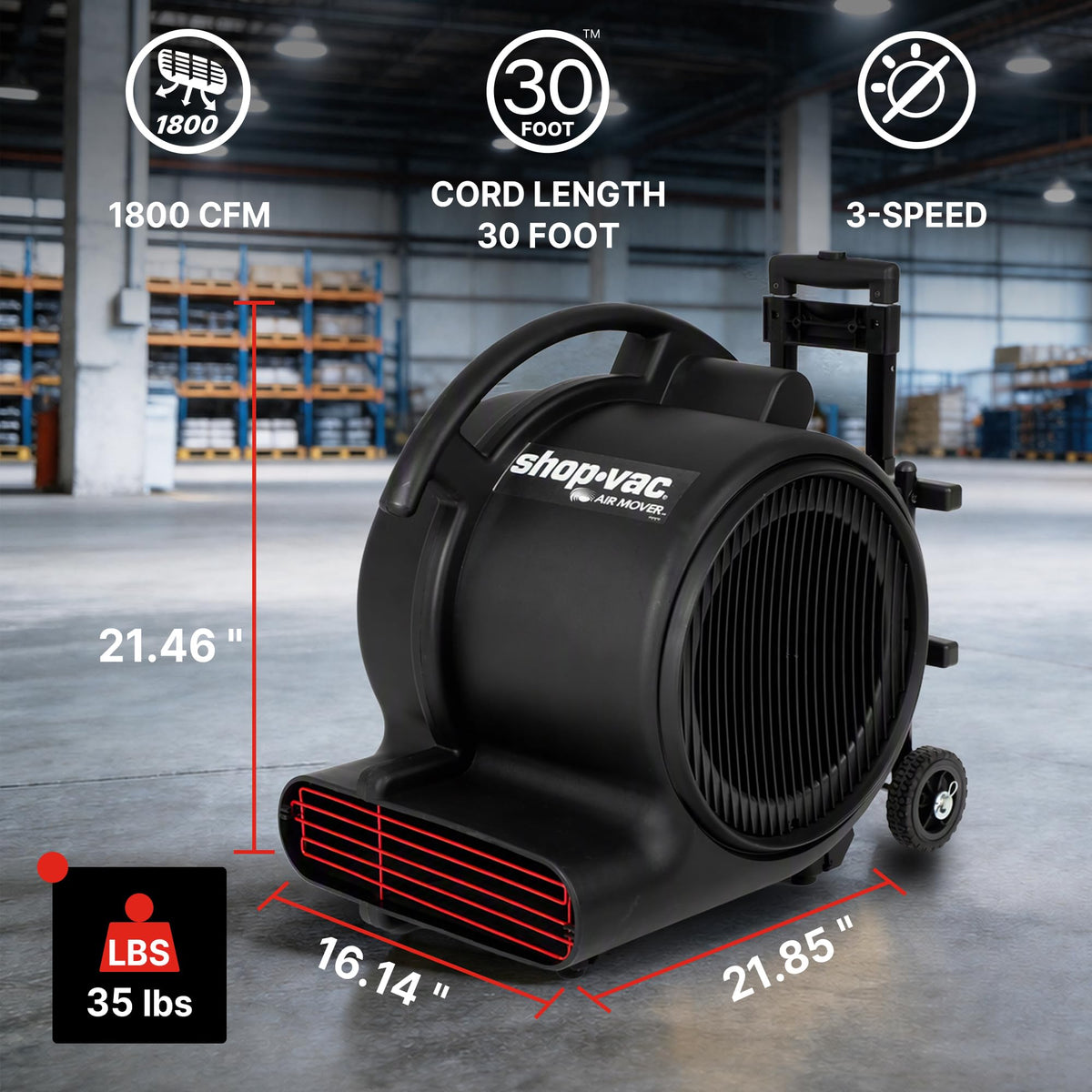 1800 CFM 3-Speed Floor Fan A69674