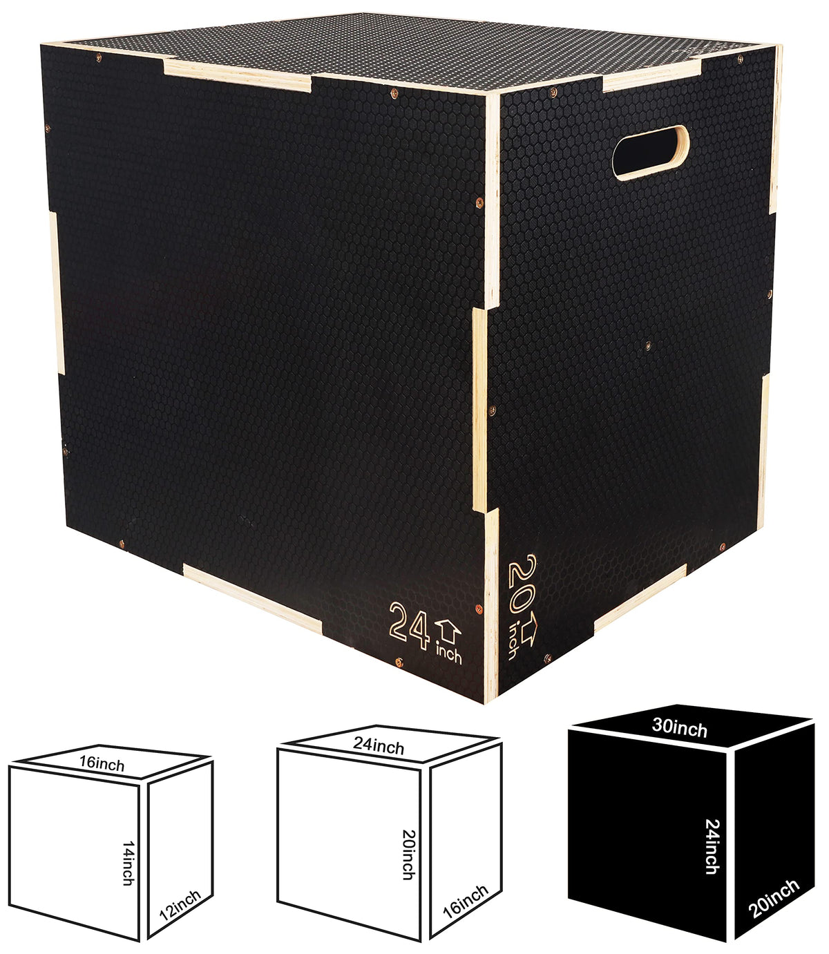 3 in 1 Non-Slip Wooden Plyo Box T80552