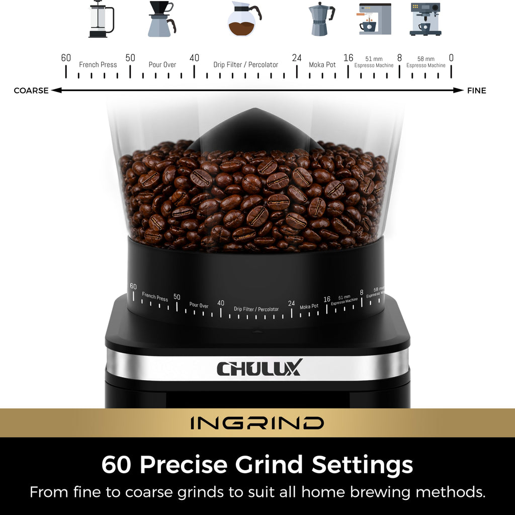 Electric Coffee Grinder with 60 Grind Settings Z859273