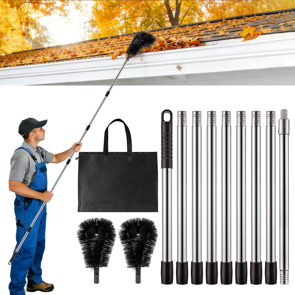 12.7FT Long Adjustable Gutter Cleaner & Brush O229