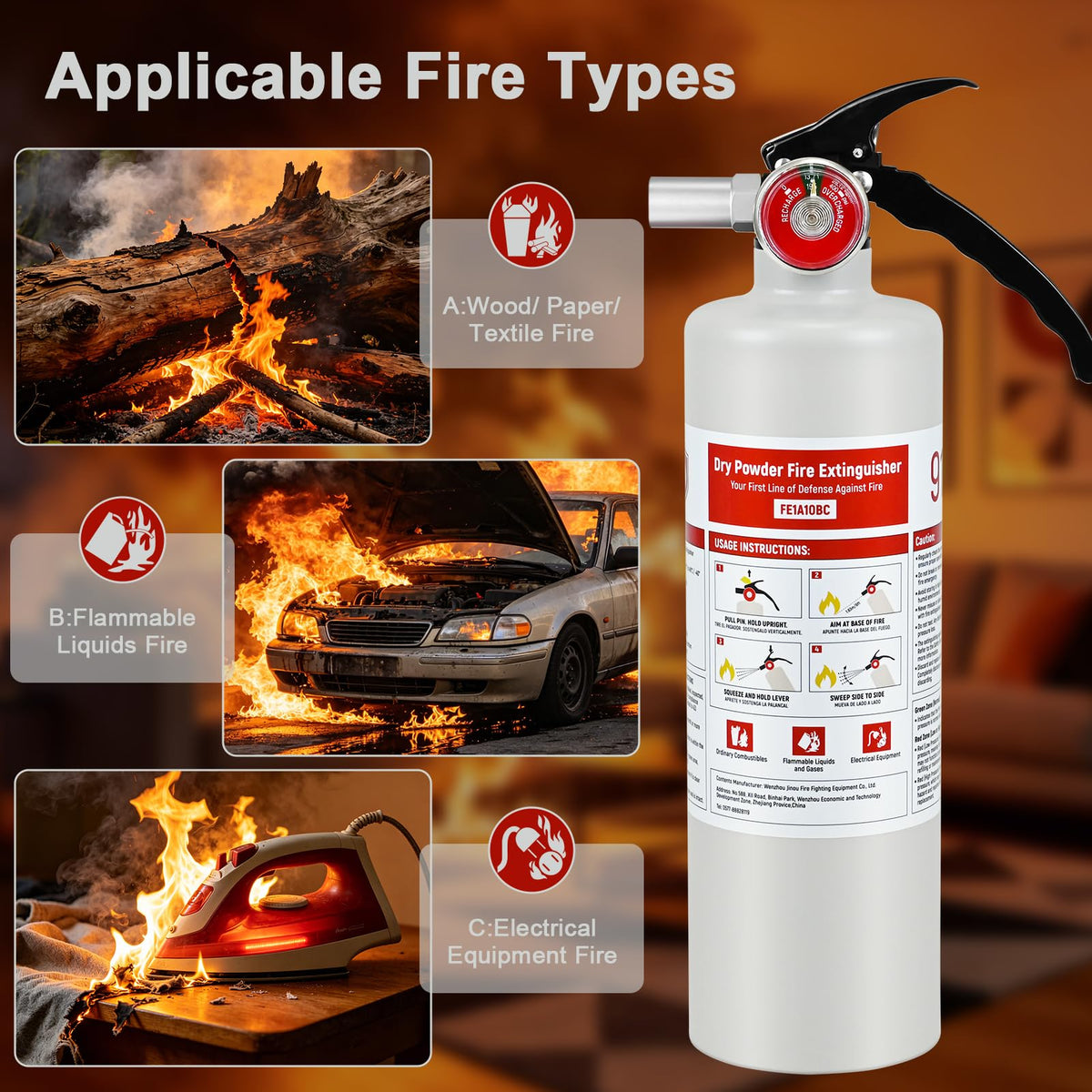 2.5 lb ABC Dry Chemical Fire Extinguisher D693