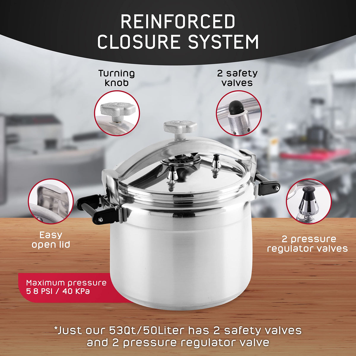 53-Quart Aluminum Pressure Cooker Q9765