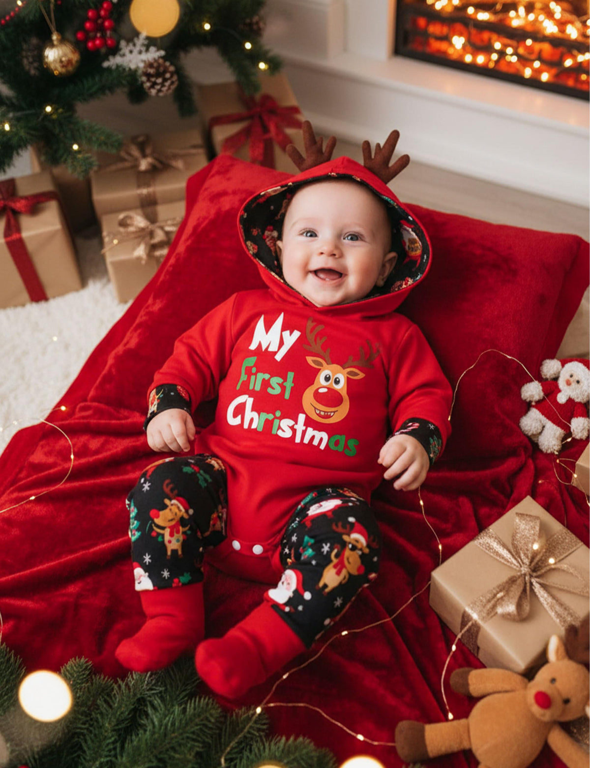 Newborn Baby Boy 2PCS Hoodies and Long Pants Outfits Set M405329