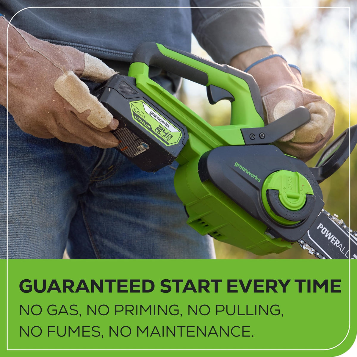 24V 12 in Cordless Electric Chainsaw O9536