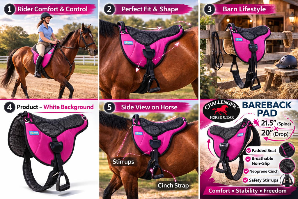 Neoprene Padded Anti-Slip Bareback Saddle Pad Y70880