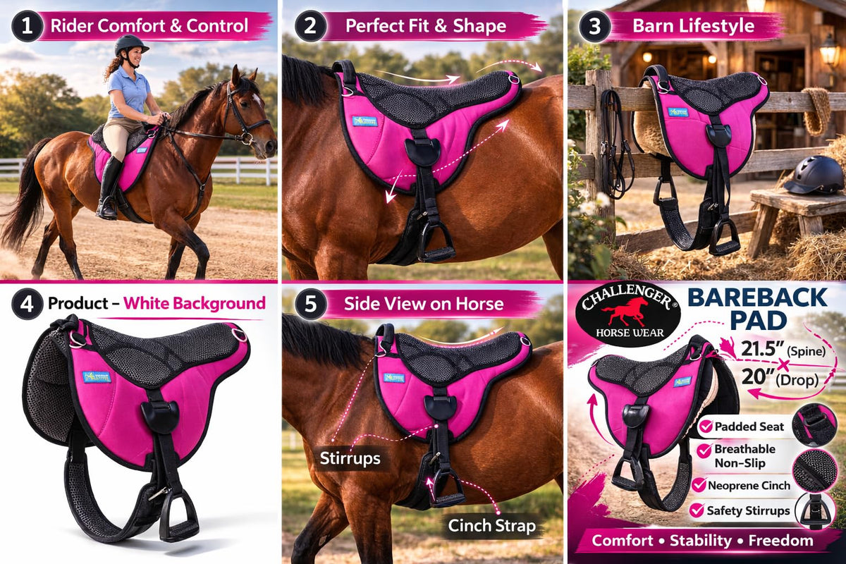 Neoprene Padded Anti-Slip Bareback Saddle Pad Y70880