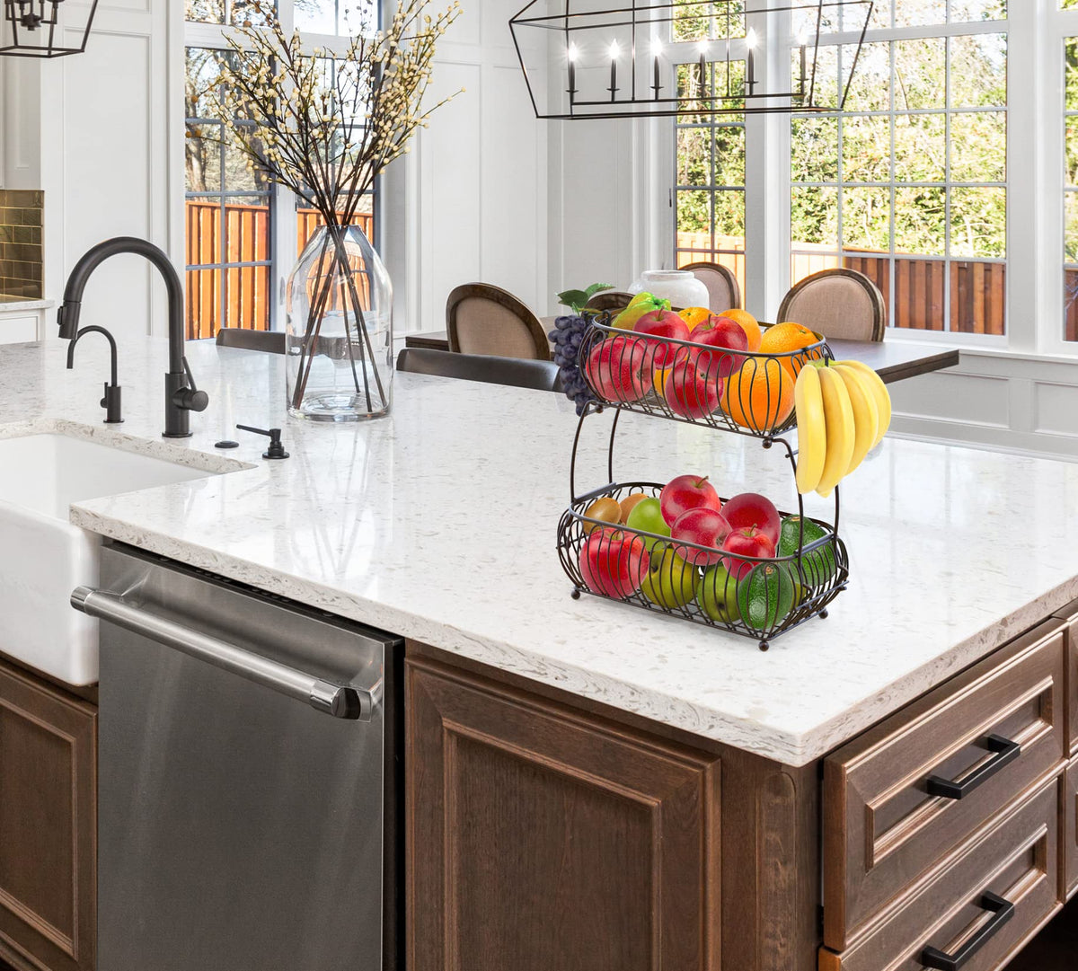 2-Tier Countertop Fruit Basket Holder I537499