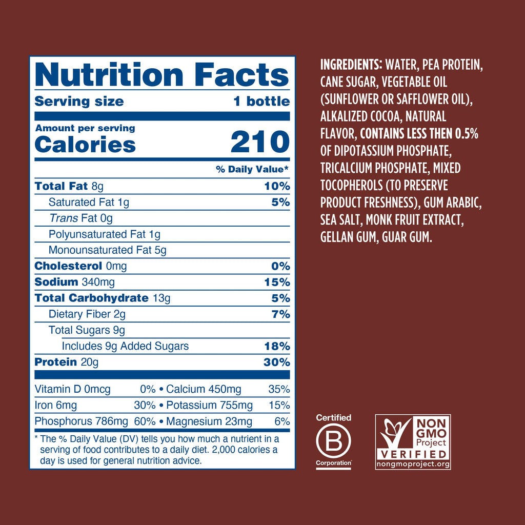 Chocolate Coffee Vegan Protein Shake 24 Pack L665