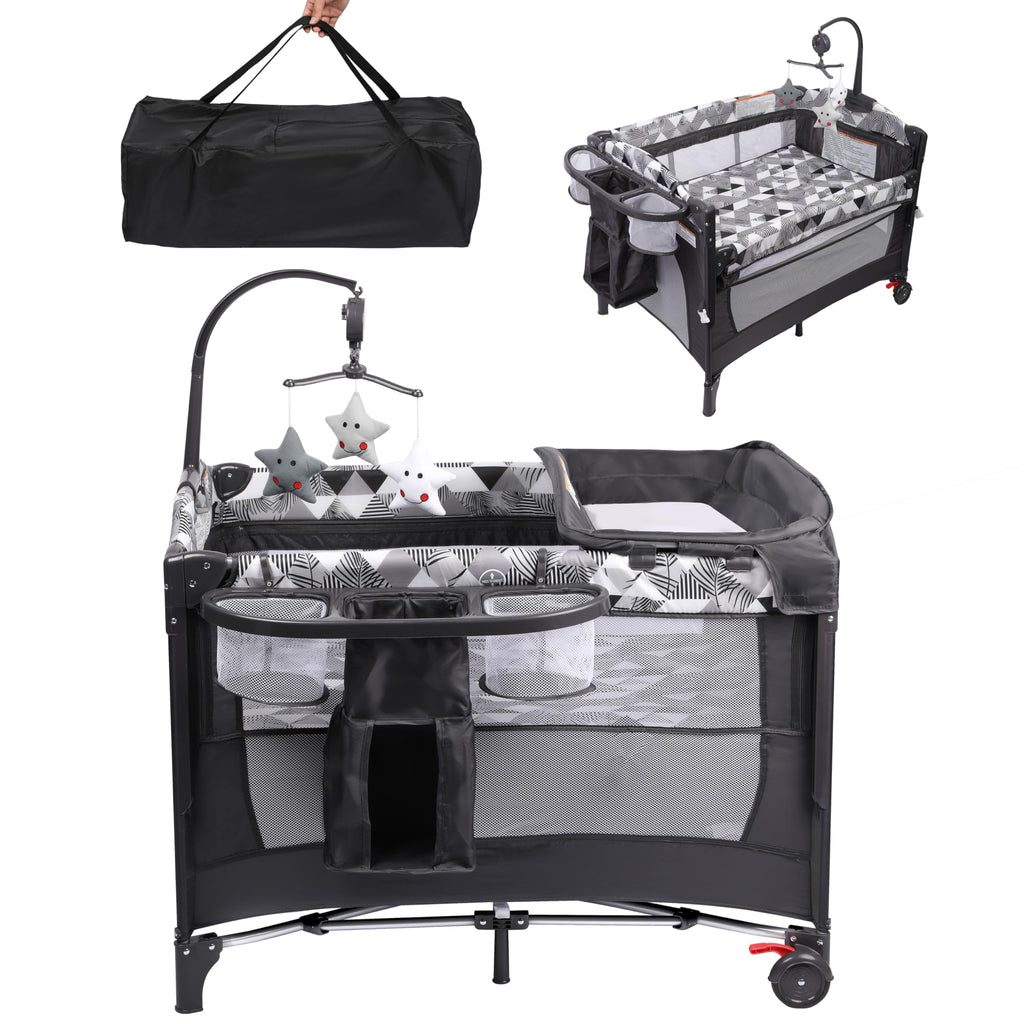 5-in-1 Baby Bassinet Bedside Sleeper with Changing Table N605