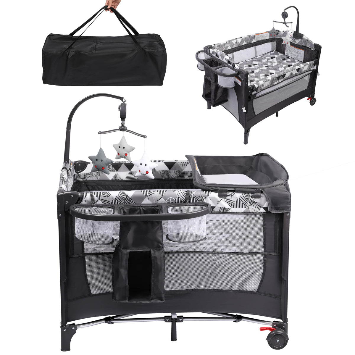 5-in-1 Baby Bassinet Bedside Sleeper with Changing Table N605