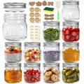 16 oz 12 Pack Wide Mouth Mason Jars with Lids J25321
