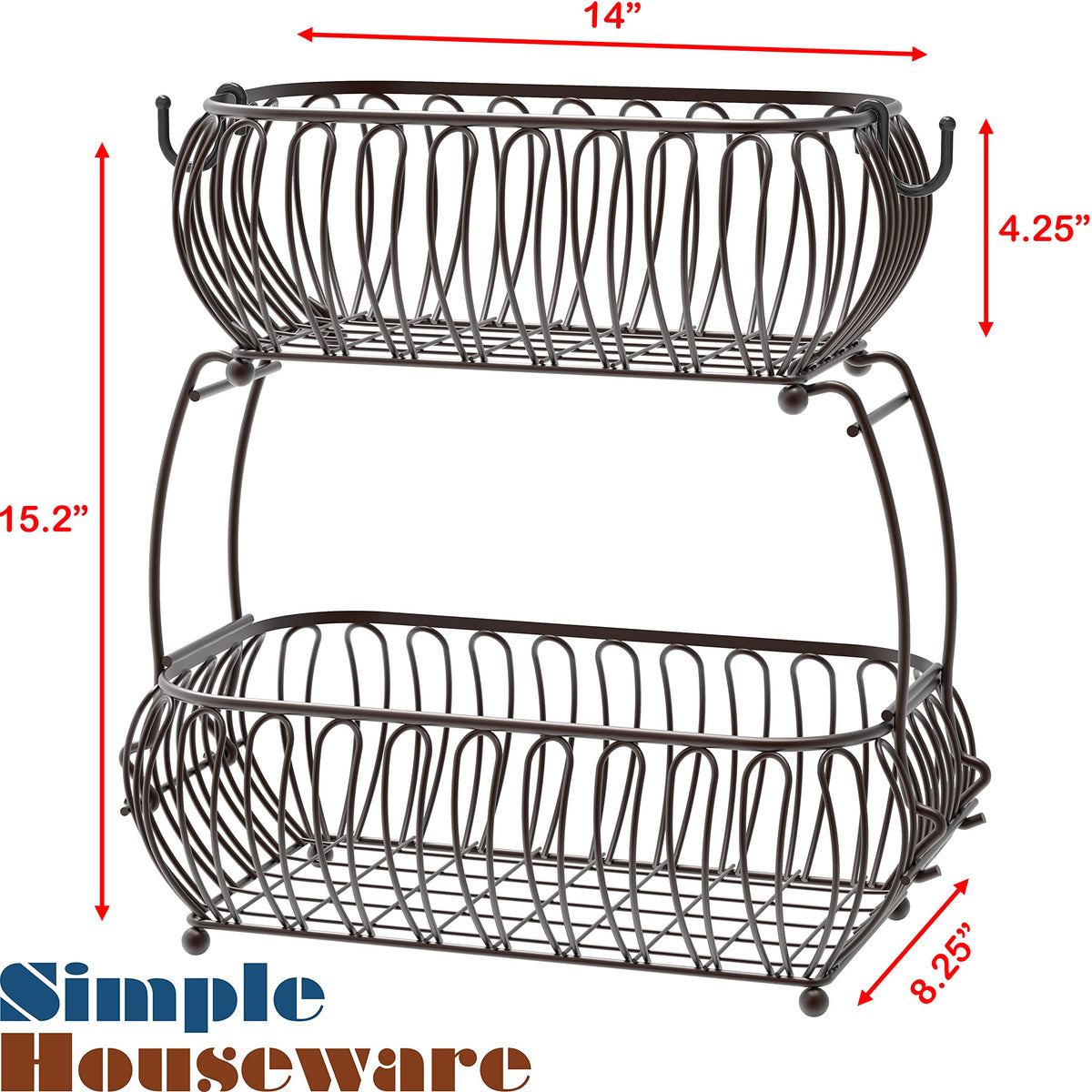 2-Tier Countertop Fruit Basket Holder I537499