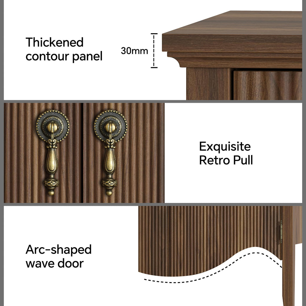 40" Fluted Buffet Cabinet with Drawer W6238
