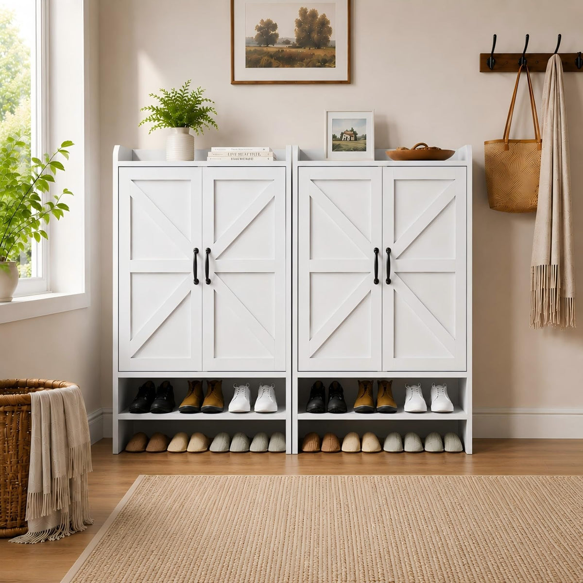 White 5-Tier Shoe Storage Cabinet K686556