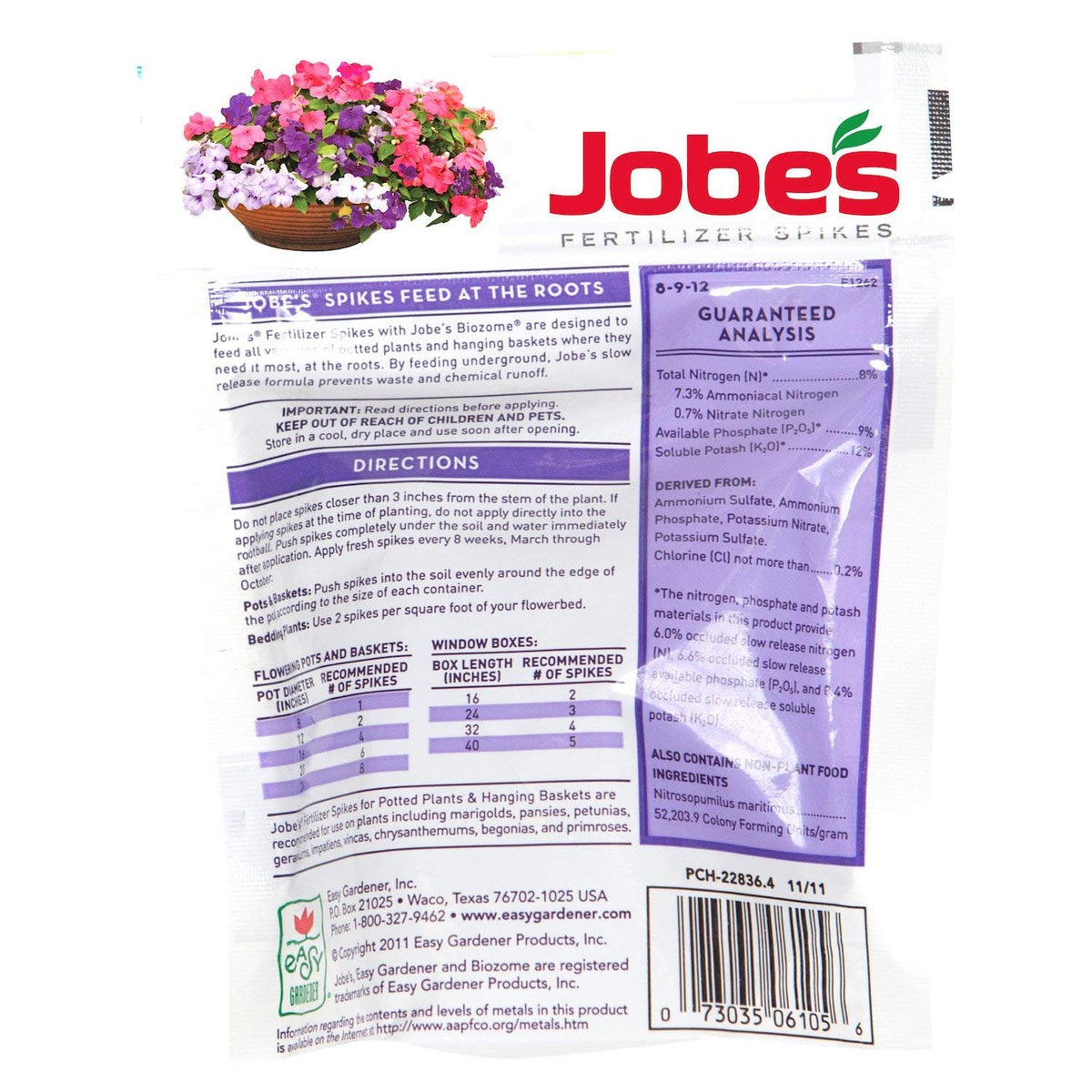 Time Release Fertilizer Spikes, 18 Spikes (4 Pack) P457473