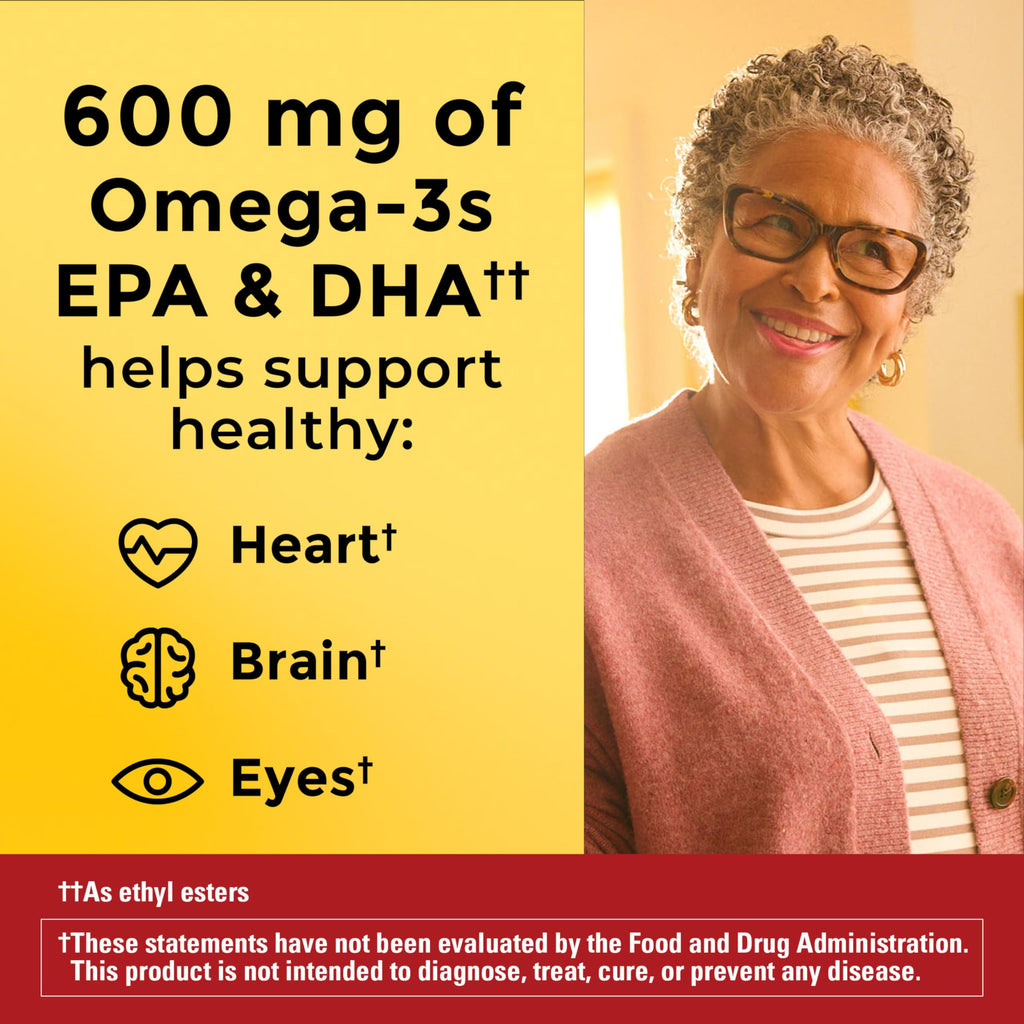 Omega 3 Fish Oil and Algae Oil Supplements 1200mg 60 Softgels K63017